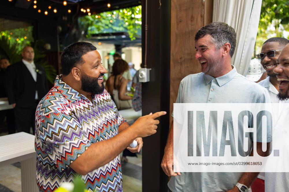 Celebrities At We The Best Foundation Golf Classic VIP Reception. Featuring: DJ Khaled & Bubba Watson Where: Miami, Florida, United States When: 19 Jul 2023 Credit: Seth Browarnik startraksphoto.com