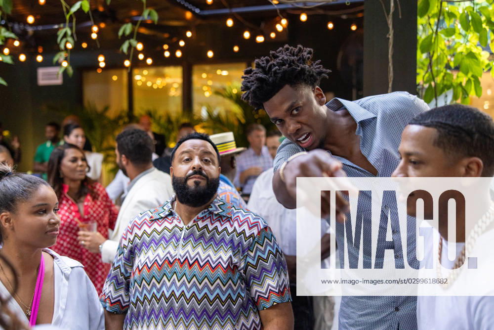 Celebrities At We The Best Foundation Golf Classic VIP Reception. Featuring: DJ Khaled & Hassan Whiteside Where: Miami, Florida, United States When: 19 Jul 2023 Credit: Seth Browarnik startraksphoto.com