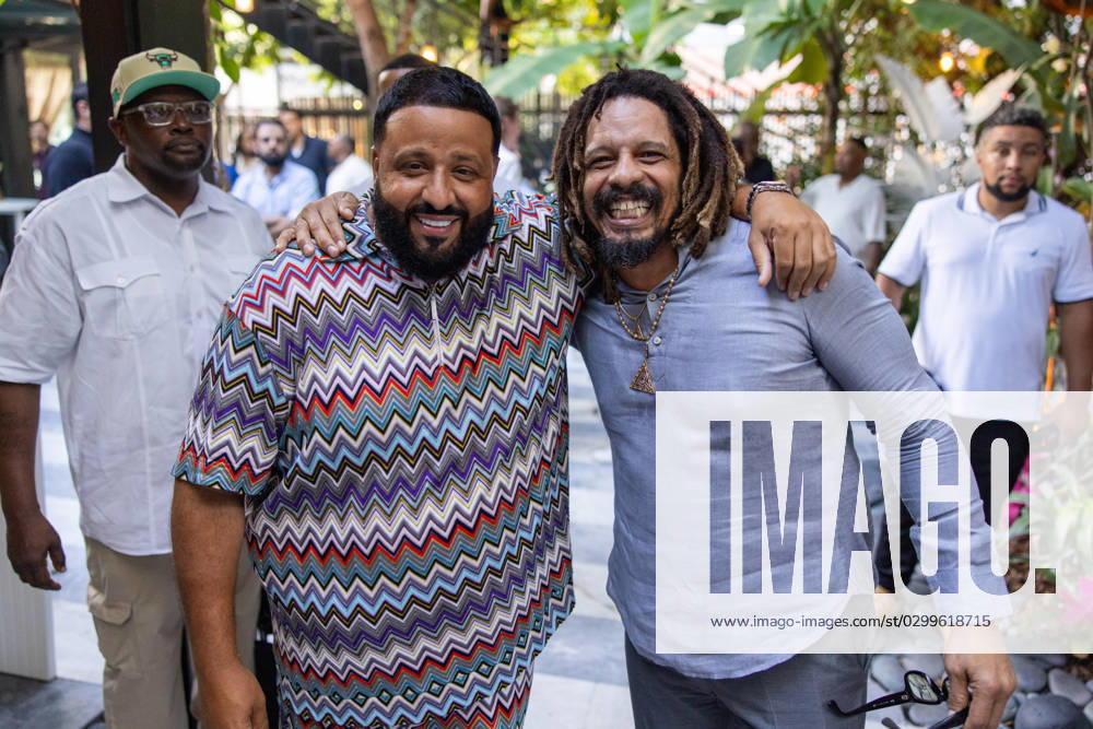 Celebrities At We The Best Foundation Golf Classic VIP Reception. Featuring: DJ Khaled & Rohan Marley Where: Miami, Florida, United States When: 19 Jul 2023 Credit: Seth Browarnik startraksphoto.com