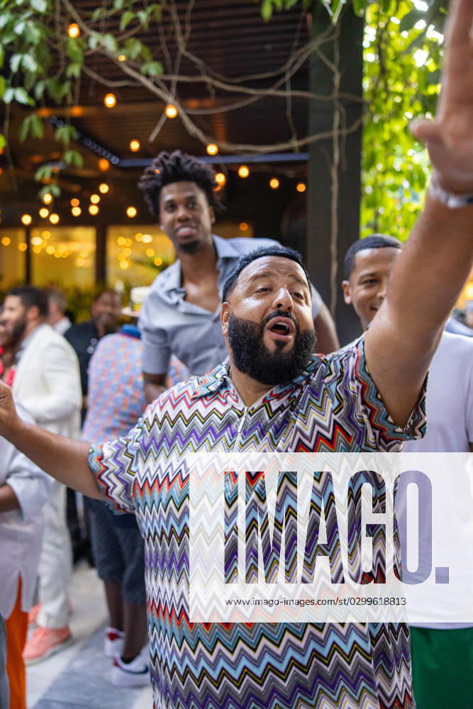 Celebrities At We The Best Foundation Golf Classic VIP Reception. Featuring: Hassan Whiteside & DJ Khaled Where: Miami, Florida, United States When: 19 Jul 2023 Credit: Seth Browarnik startraksphoto.com