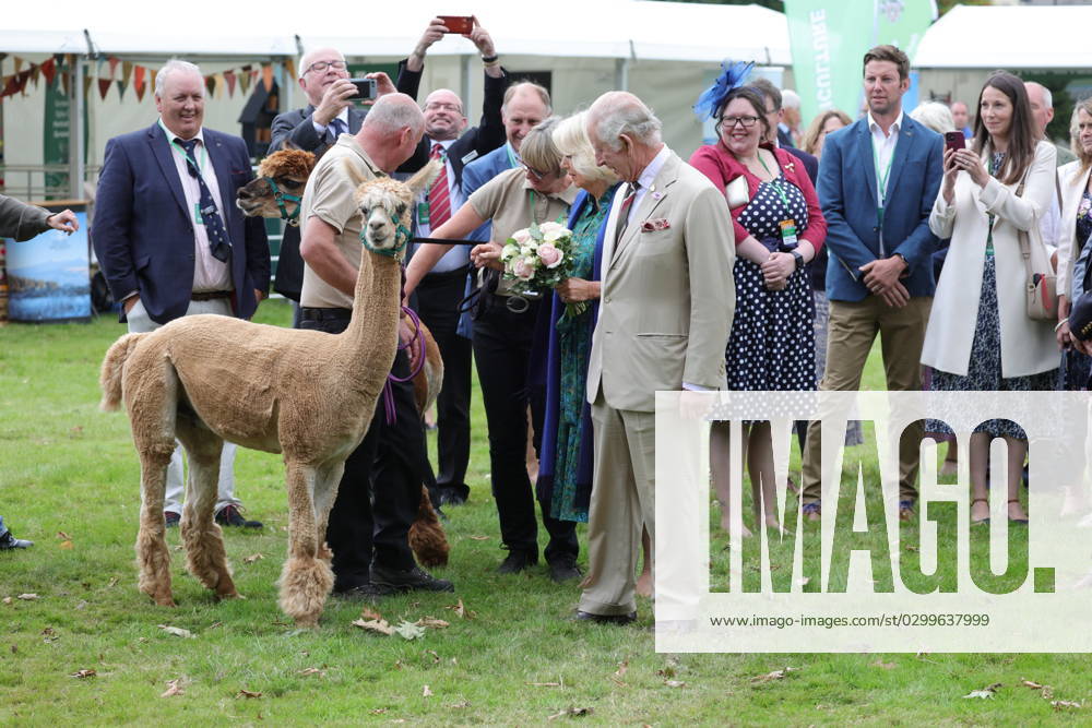 Brecon, United Kingdom. The King and Queen visit Brecon in Wales.Their Majesties The King and Queen meet members of the local community and celebrate the local volunteering and public service sector at the Brecknock Agricultural Society annual show near the Theatr Brycheiniog in Brecon
