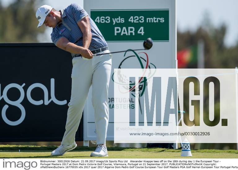 Alexander Knappe tees off on the 18th during day 1 the European Tour - Portugal Masters 2017 at Dom Pedro Victoria Golf Course, Vilamoura, Portugal on 21 September 2017.