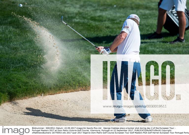 George Coetzee plays a bunker shot during day 2 of the European Tour - Portugal Masters 2017 at Dom Pedro Victoria Golf Course, Vilamoura, Portugal on 22 September 2017.