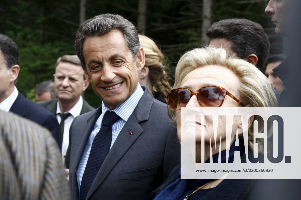 Nicolas Sarkozy on visit in Correze French President Nicolas Sarkozy flanked by former first lady Bernadette Chirac visit the Darnets forest near Egletons, Correze, central France on April 28, 2011. Photo by Ludovic Pool ABACAPRESS.COM Egletons France