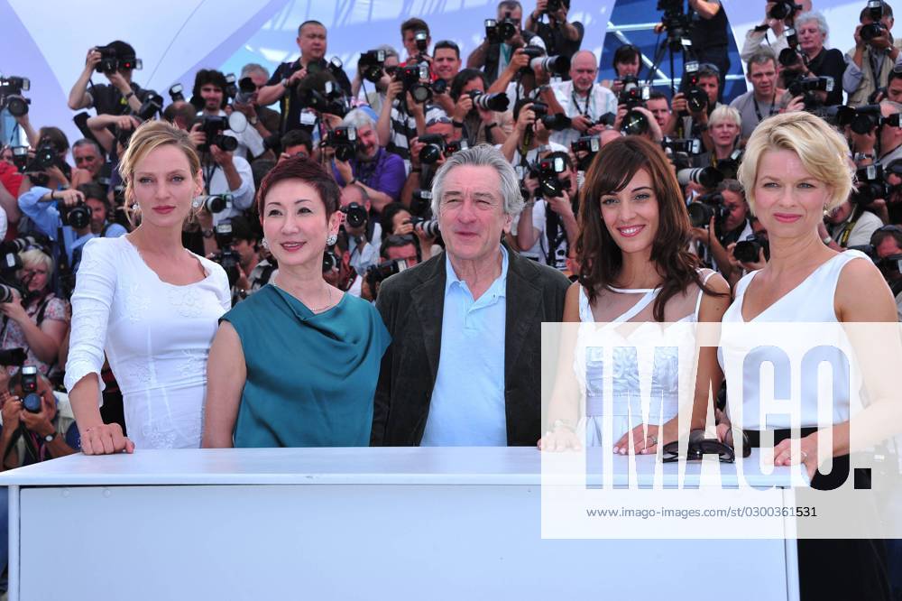 64th Cannes Film Festival - The Feature Film Jury Photocall Members of the Feature Film Jury (L-R) American actress Uma Thurman, Hong Kong producer Nansun Shi, American actor Robert De Niro (President), Argentine actress producer Martina Gusman and Norwegian author Linn Ullmann posing at a photocall as part of the 64th Cannes International Film Festival, at Hotel Carlton in Cannes, southern France on May 11, 2011. Photo by Hahn-Nebinger ABACAPRESS.COM Cannes France