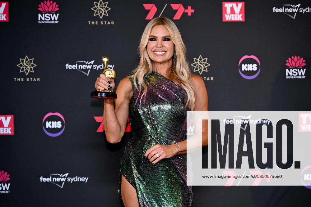 LOGIE AWARDS SYDNEY, Sonia Kruger celebrates after winning the Gold Logie Award during the 63rd TV Week Logie Awards presentation ceremony at the Star in Sydney, Sunday, July 30, 2023. ( NO ARCHIVING, , NO USE IN BOOKS WITHOUT CONSENT SYDNEY NSW AUSTRALIA