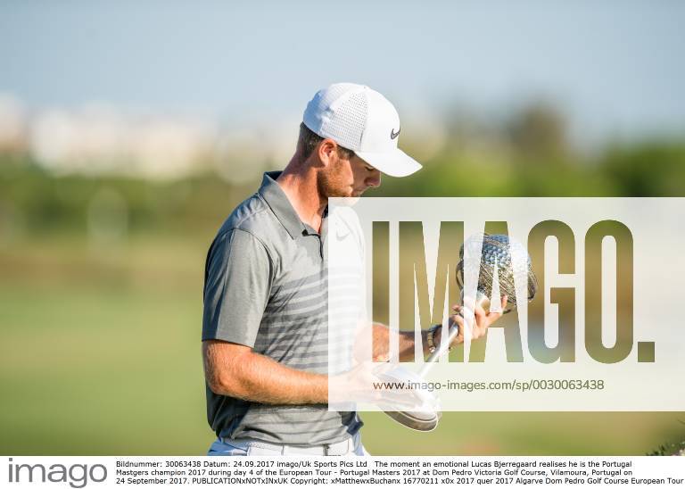 The moment an emotional Lucas Bjerregaard realises he is the Portugal Mastgers champion 2017 during day 4 of the European Tour - Portugal Masters 2017 at Dom Pedro Victoria Golf Course, Vilamoura, Portugal on 24 September 2017.