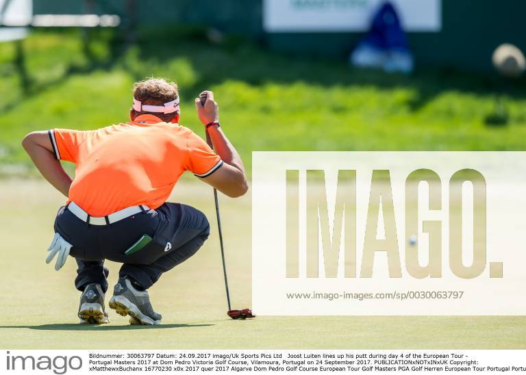 Joost Luiten lines up his putt during day 4 of the European Tour - Portugal Masters 2017 at Dom Pedro Victoria Golf Course, Vilamoura, Portugal on 24 September 2017.