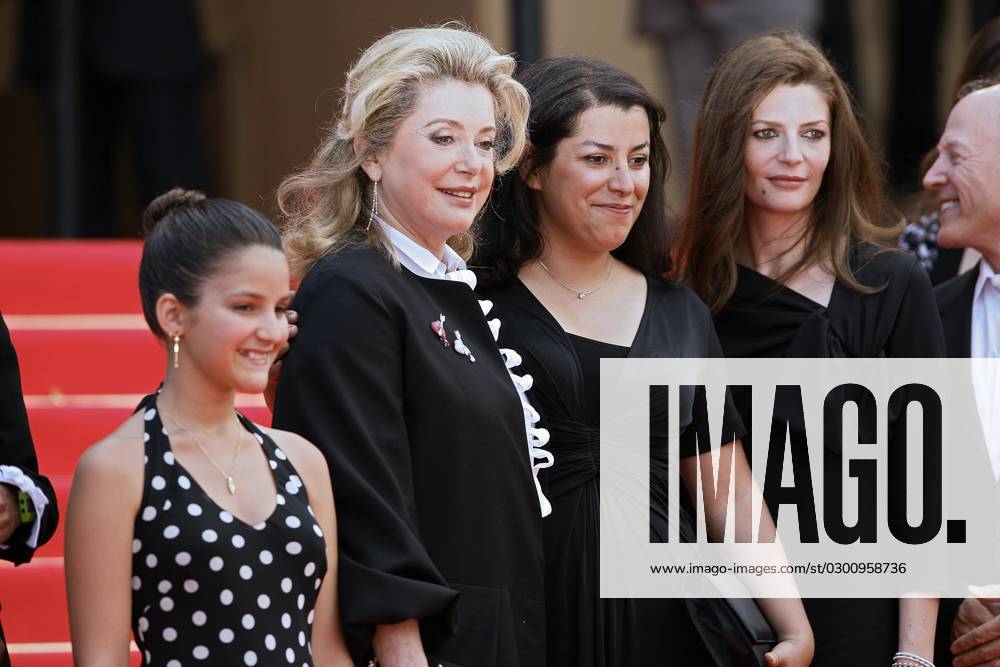 60th Cannes Film Festival - Persepolis Gala Screening French actress Catherine Deneuve, Iranian cartoonist Marjane Satrapi, French actress Chiara Mastroianni and Gabrielle Lopes Benites on the red carpet of the Palais des Festivals in Cannes, France, May 23, 2007, for the gala screening of Persepolis presented in competition at the 60th Cannes International Film Festival. Photo by Hahn-Nebinger-Orban ABACAPRESS.COM Cannes - France