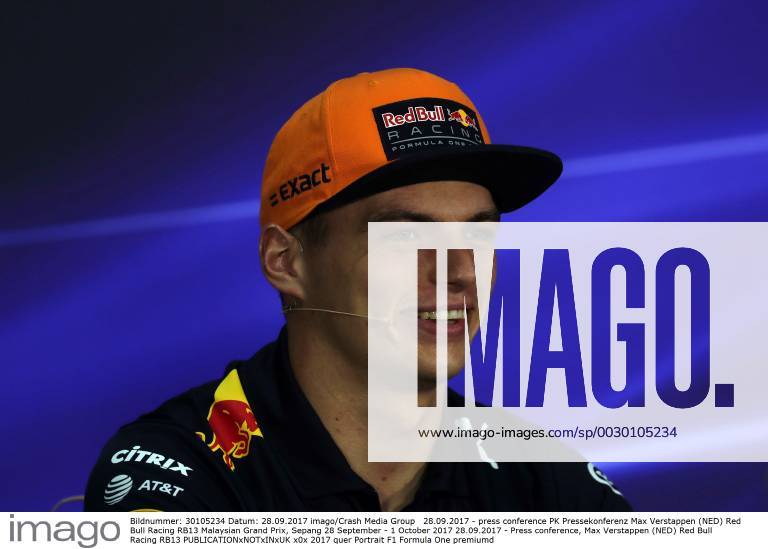 press conference PK Pressekonferenz Max Verstappen (NED) Red Bull Racing RB13 Malaysian Grand Prix, Sepang 28 September - 1 October 2017 28.09.2017 - Press conference, Max Verstappen (NED) Red Bull Racing RB13