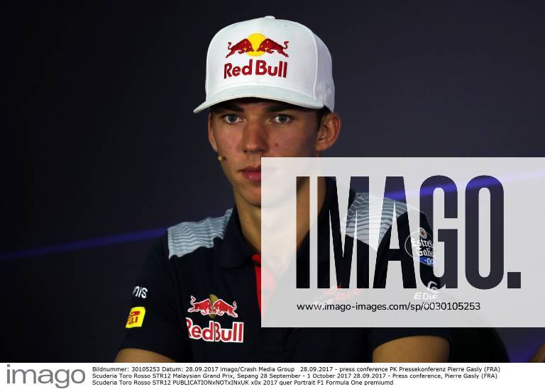 press conference PK Pressekonferenz Pierre Gasly (FRA) Scuderia Toro Rosso STR12 Malaysian Grand Prix, Sepang 28 September - 1 October 2017 28.09.2017 - Press conference, Pierre Gasly (FRA) Scuderia Toro Rosso STR12
