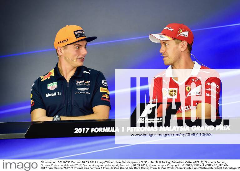 Max Verstappen (NEL 33), Red Bull Racing, Sebastian Vettel (GER 5), Scuderia Ferrari, Grosser Preis von Malaysia 2017, Vorbereitungen, Motorsport, Formel 1, 28.09.2017, Kuala Lumpur