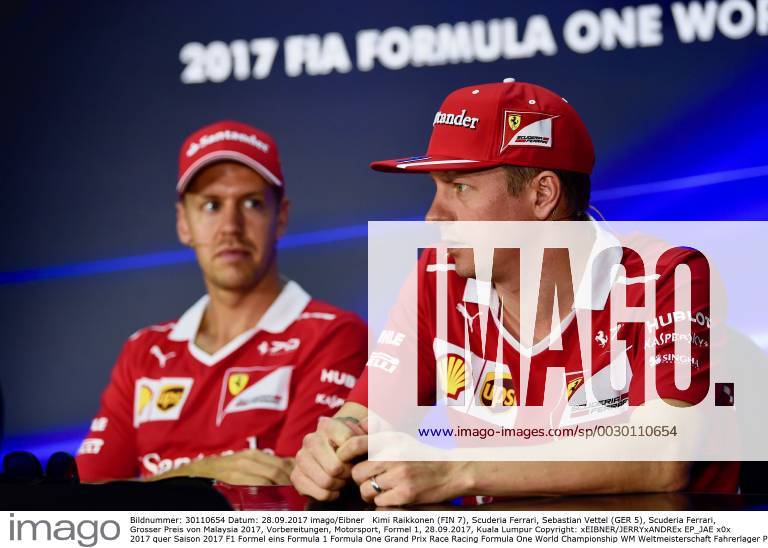 Kimi Raikkonen (FIN 7), Scuderia Ferrari, Sebastian Vettel (GER 5), Scuderia Ferrari, Grosser Preis von Malaysia 2017, Vorbereitungen, Motorsport, Formel 1, 28.09.2017, Kuala Lumpur