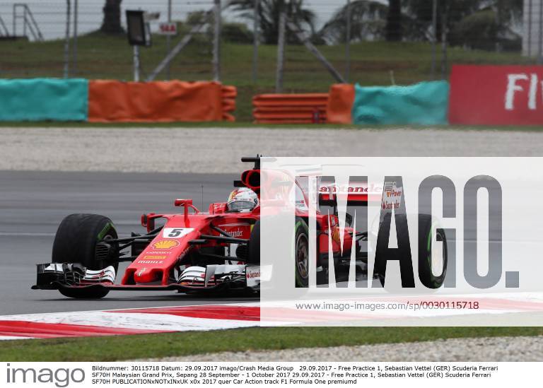 Free Practice 1, Sebastian Vettel (GER) Scuderia Ferrari SF70H Malaysian Grand Prix, Sepang 28 September - 1 October 2017 29.09.2017 - Free Practice 1, Sebastian Vettel (GER) Scuderia Ferrari SF70H
