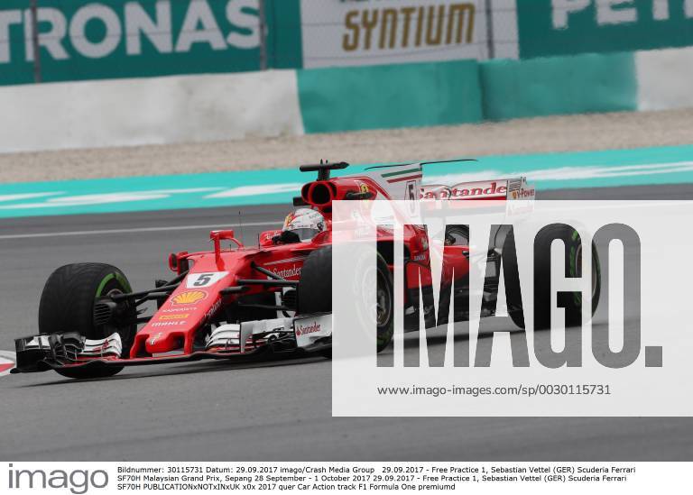 Free Practice 1, Sebastian Vettel (GER) Scuderia Ferrari SF70H Malaysian Grand Prix, Sepang 28 September - 1 October 2017 29.09.2017 - Free Practice 1, Sebastian Vettel (GER) Scuderia Ferrari SF70H