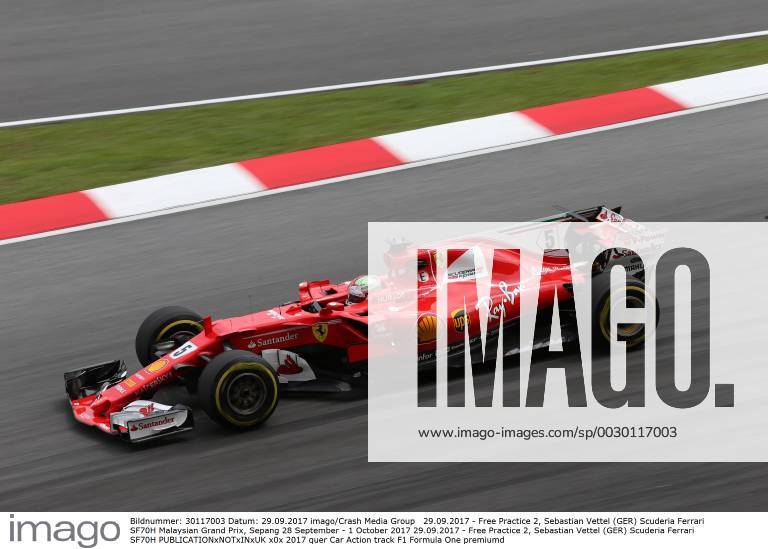 Free Practice 2, Sebastian Vettel (GER) Scuderia Ferrari SF70H Malaysian Grand Prix, Sepang 28 September - 1 October 2017 29.09.2017 - Free Practice 2, Sebastian Vettel (GER) Scuderia Ferrari SF70H