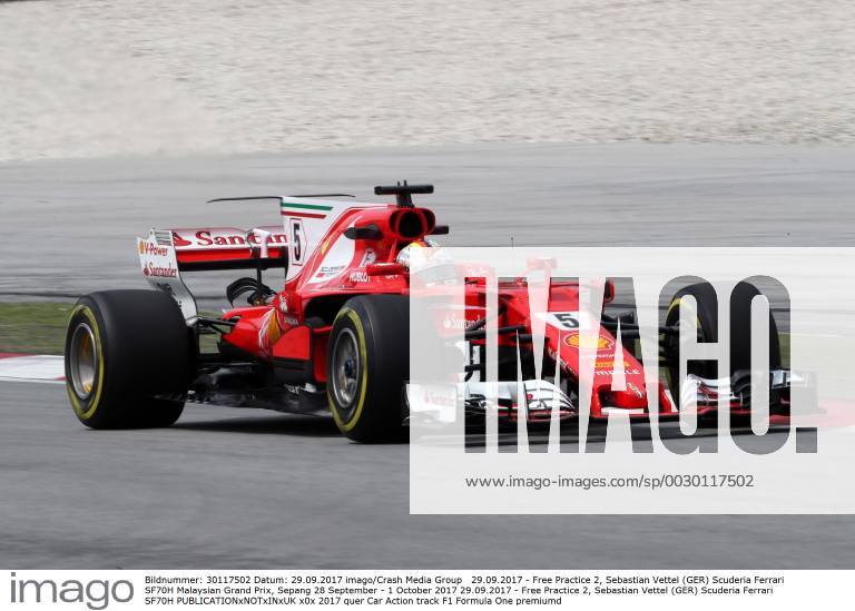 Free Practice 2, Sebastian Vettel (GER) Scuderia Ferrari SF70H Malaysian Grand Prix, Sepang 28 September - 1 October 2017 29.09.2017 - Free Practice 2, Sebastian Vettel (GER) Scuderia Ferrari SF70H