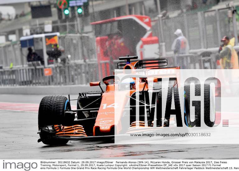 Fernando Alonso (SPA 14), McLaren Honda, Grosser Preis von Malaysia 2017, 1tes freies Training, Motorsport, Formel 1, 29.09.2017, Kuala Lumpur