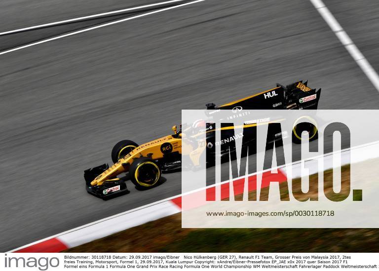 Nico Hülkenberg (GER 27), Renault F1 Team, Grosser Preis von Malaysia 2017, 2tes freies Training, Motorsport, Formel 1, 29.09.2017, Kuala Lumpur