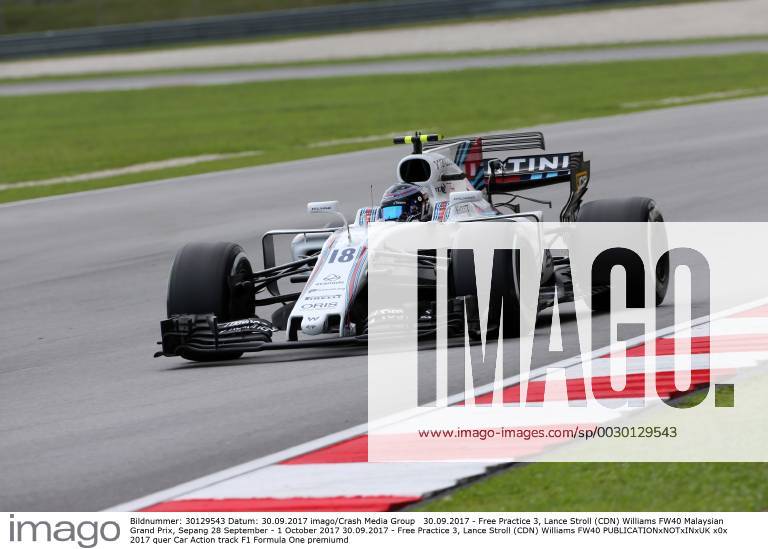 Free Practice 3, Lance Stroll (CDN) Williams FW40 Malaysian Grand Prix, Sepang 28 September - 1 October 2017 30.09.2017 - Free Practice 3, Lance Stroll (CDN) Williams FW40