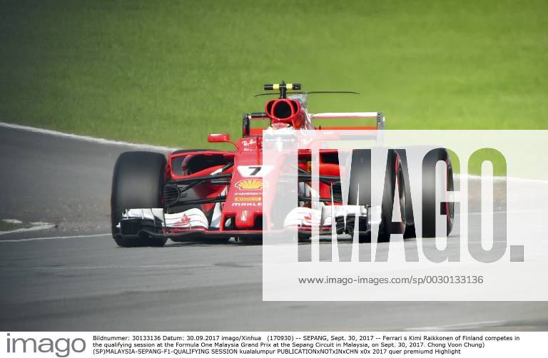 (170930) -- SEPANG, Sept. 30, 2017 -- Ferrari s Kimi Raikkonen of Finland competes in the qualifying session at the Formula One Malaysia Grand Prix at the Sepang Circuit in Malaysia, on Sept. 30, 2017. Chong Voon Chung) (SP)MALAYSIA-SEPANG-F1-QUALIFYING SESSION kualalumpur