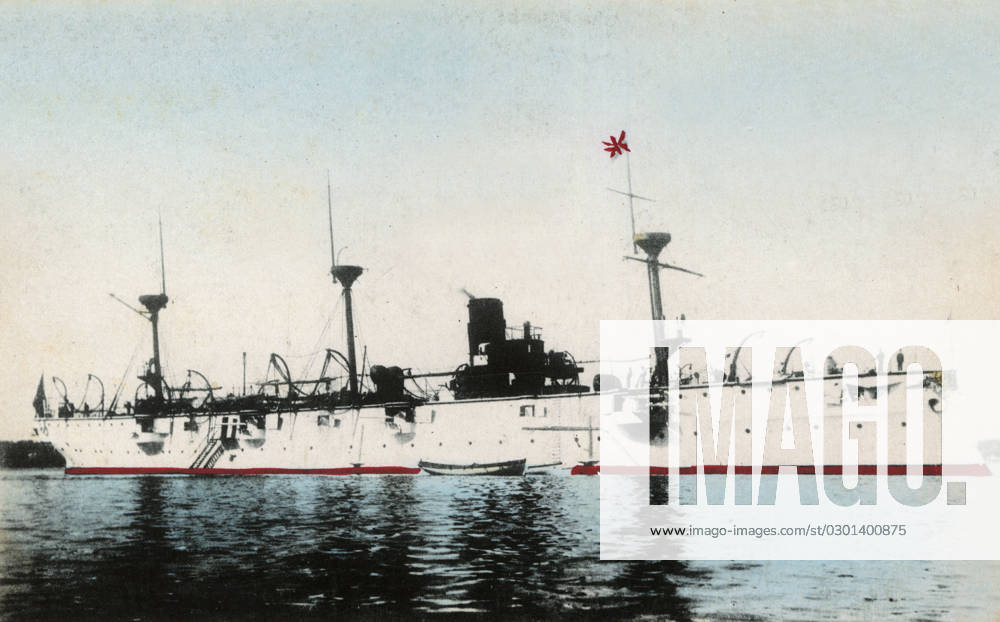 The Japanese Protected Cruiser Chiyoda The Protected Cruiser Chiyoda of the Imperial Japanese Navy (IJN) - which served in the First Sino-Japanese War, Russo-Japanese War and World War I. Built by J & G Thomson of Glasgow, Scotland. Date: circa 1903