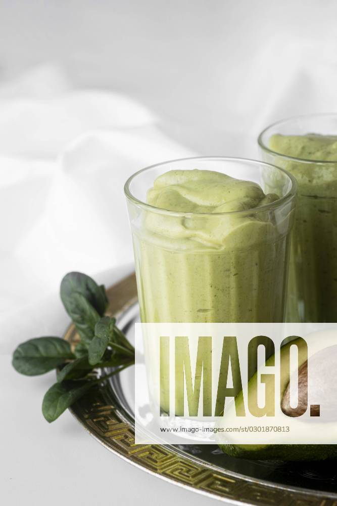Delicious green Smoothie with Avocado
