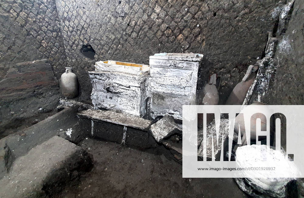 Slaves? lives uncovered at Pompeii villa - Italy The furnishings of a room assigned to slaves have been found in the Roman villa of Civita Giuliana, about 600 metres from the walls of ancient Pompeii, Italy on August 2023. The lives of the slaves who kept the Ancient Roman rich in their often opulent settings in Pompeii have been revealed by a fresh dig. It looks like a photograph which denounces a situation of precariousness and subordination said the Italian culture ministry. However, it is an image of almost 2000 years ago, made with the cast technique, existing only in and around Pompeii. Materials such as furniture and fabrics, as well as the bodies of victims of the eruption of 79 AD, were covered by the pyroclastic cloud, which the