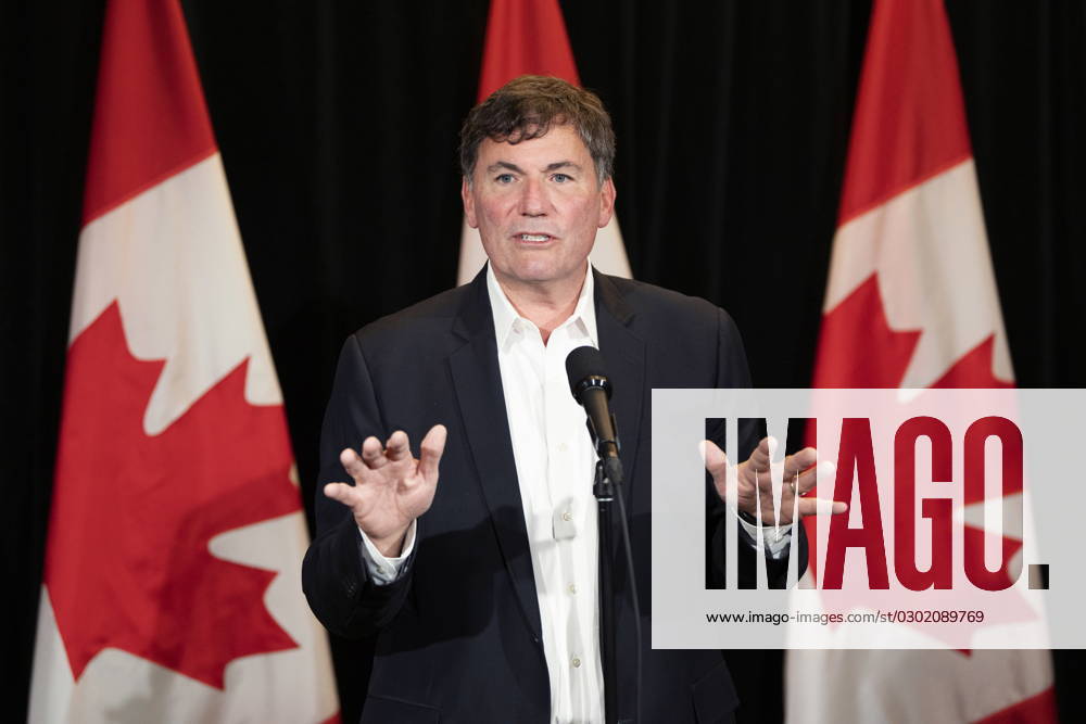 Minister of Public Safety, Democratic Institutions and Intergovernmental Affairs Dominic LeBlanc speaks to reporters during the Liberal Cabinet retreat in Charlottetown, P.E.I. on Tuesday, August 22, 2023. Charlottetown Canada - ZUMAc35_ 20230822_zaf_c35_003