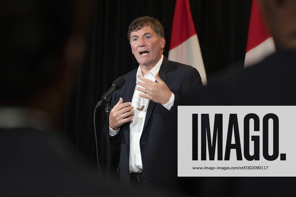 Minister of Public Safety, Democratic Institutions and Intergovernmental Affairs Dominic LeBlanc speaks to reporters during the Liberal Cabinet retreat in Charlottetown, P.E.I. on Tuesday, August 22, 2023. Charlottetown Canada - ZUMAc35_ 20230822_zaf_c35_005