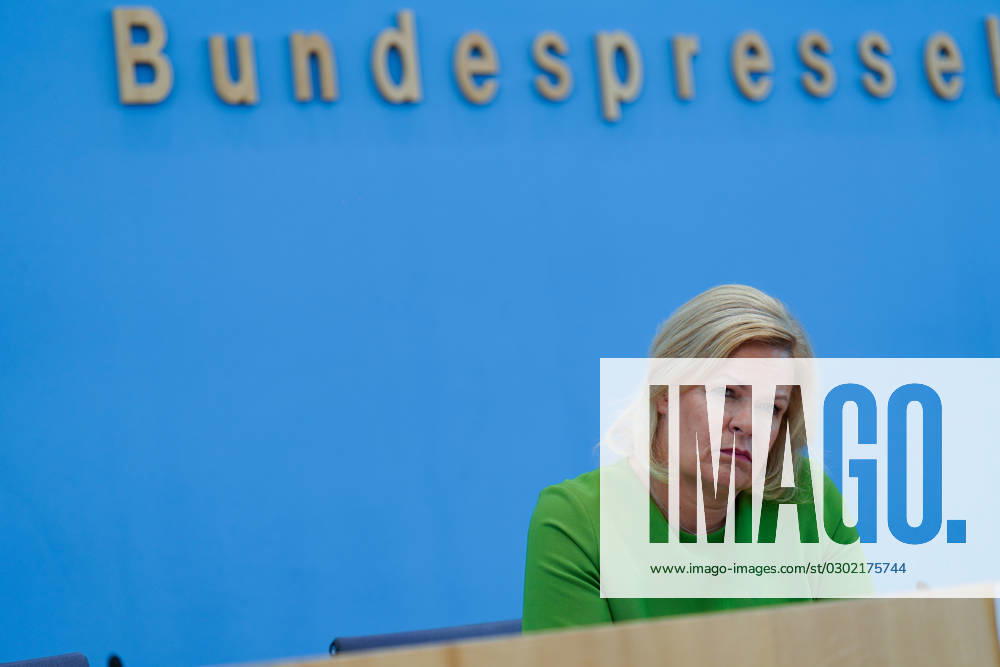 Federal Minister of the Interior and Home Affairs Nancy Faeser at the BPK Federal Minister of the Interior Nancy Faeser at the Federal Press Conference, Draft Law for a Modern Citizenship Law, 23 8 2023 Berlin Berlin GER