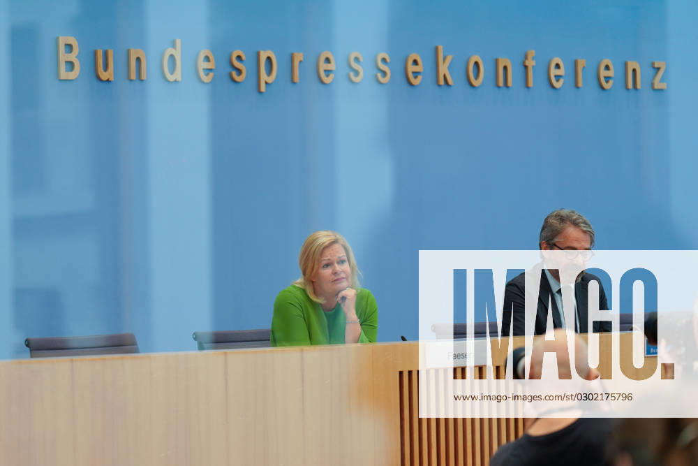 Federal Minister of the Interior and Home Affairs Nancy Faeser at the BPK Federal Minister of the Interior Nancy Faeser at the Federal Press Conference, Draft Law for a Modern Citizenship Law, 23 8 2023 Berlin Berlin GER