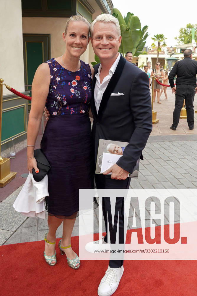 Guido Cantz and his wife Kerstin Ricker at the 50 years Kimmig Entertainment Event on 23 08 2023 at the Europapark in Rust 75 birthday of Werner Kimmig and 50 years Kimmig Entertainment Event at the Europapark Rust