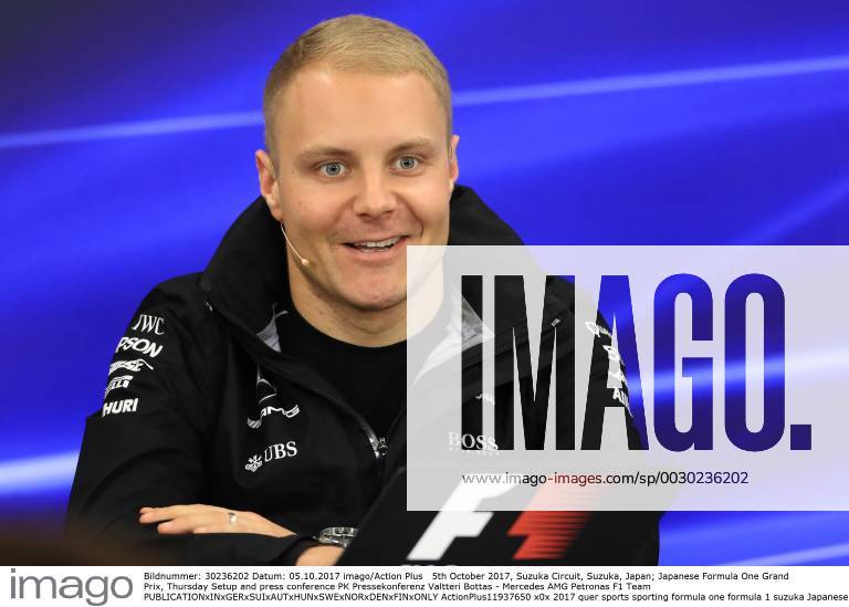 5th October 2017, Suzuka Circuit, Suzuka, Japan; Japanese Formula One Grand Prix, Thursday Setup and press conference PK Pressekonferenz Valtteri Bottas - Mercedes AMG Petronas F1 Team ActionPlus11937650