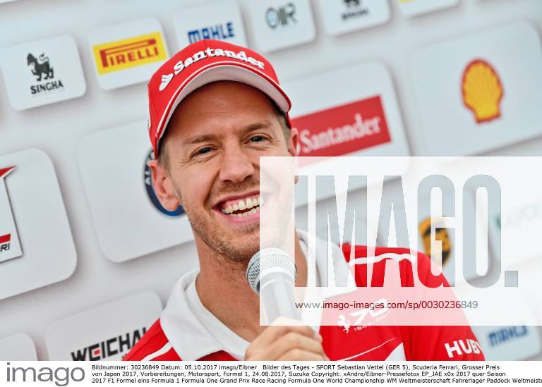 - SPORT Sebastian Vettel (GER 5), Scuderia Ferrari, Grosser Preis von Japan 2017, Vorbereitungen, Motorsport, Formel 1, 24.08.2017, Suzuka