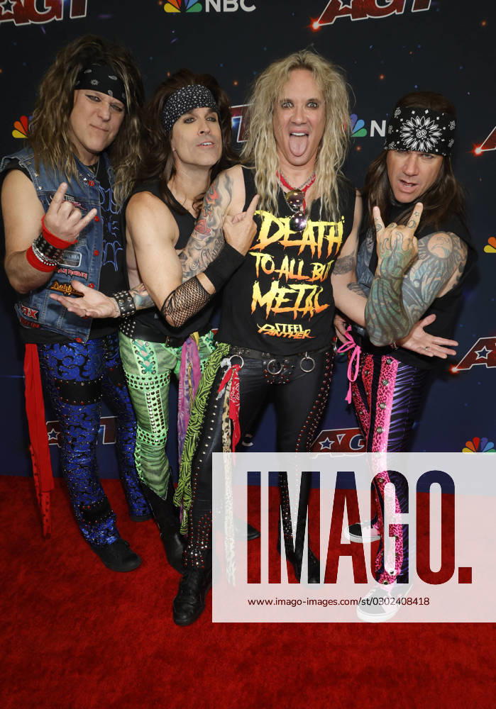 America?s Got Talent - LA Spyder, Satchel, Michael Starr, Stix Zadinia, of Steel Panther , Season 18 America s Got Talent red carpet Live Show at Hotel Dena in Pasadena, CA, USA on August 28 2023. Photo by Fati S ABACAPRESS.COM Los Angeles CA United States