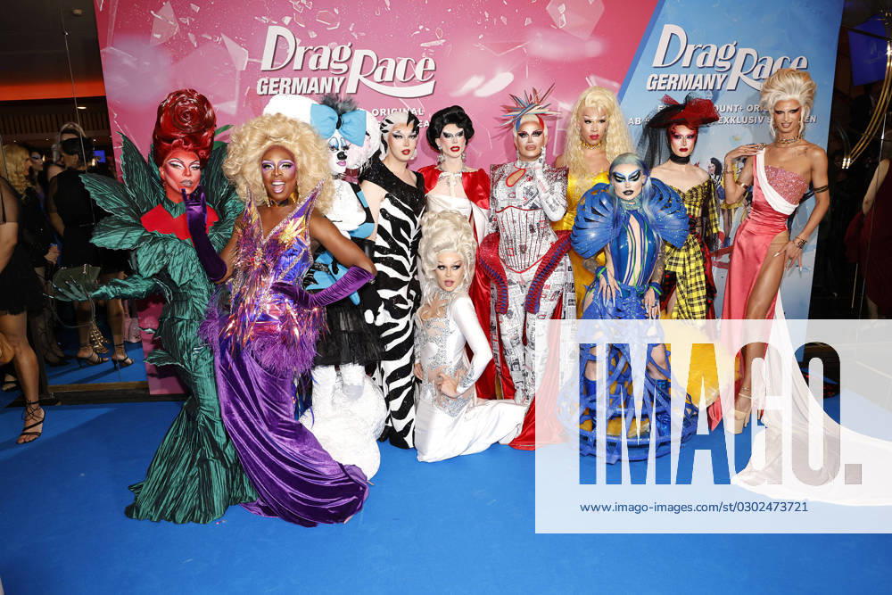 The contestants and drag queens from Germany, Austria and Switzerland at the premiere of the new reality show Drag Race Germany Paramount on 31 08 2023 in Berlin Premiere of the new reality show Drag Race Germany in Berlin