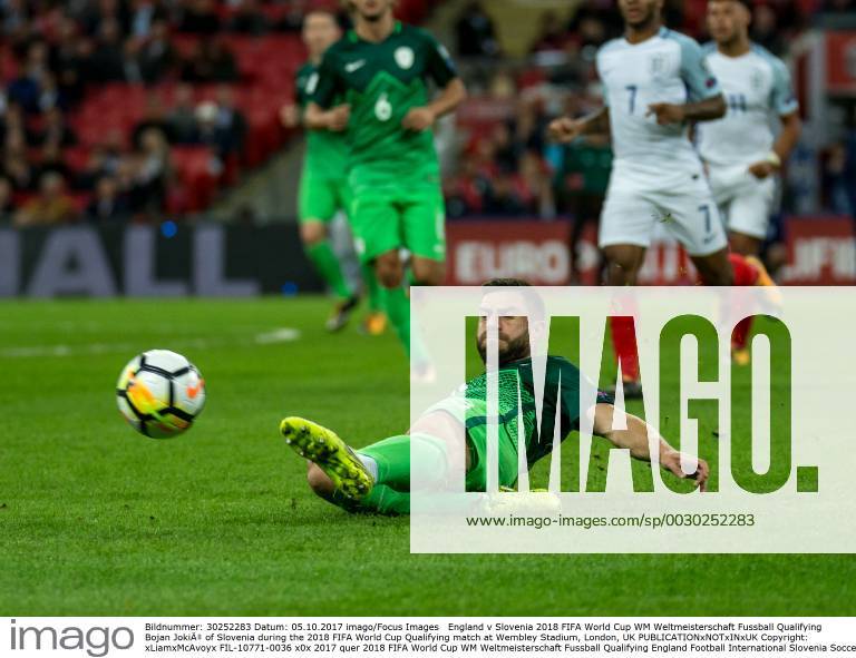England v Slovenia 2018 FIFA World Cup WM Weltmeisterschaft Fussball Qualifying Bojan Joki? of Slovenia during the 2018 FIFA World Cup Qualifying match at Wembley Stadium, London, UK Content Not Available For UK Newspapers