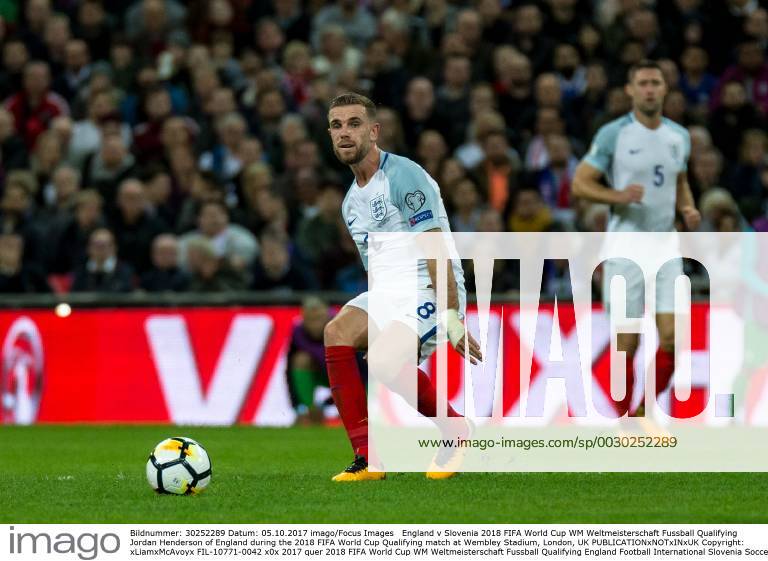 England v Slovenia 2018 FIFA World Cup WM Weltmeisterschaft Fussball Qualifying Jordan Henderson of England during the 2018 FIFA World Cup Qualifying match at Wembley Stadium, London, UK Content Not Available For UK Newspapers