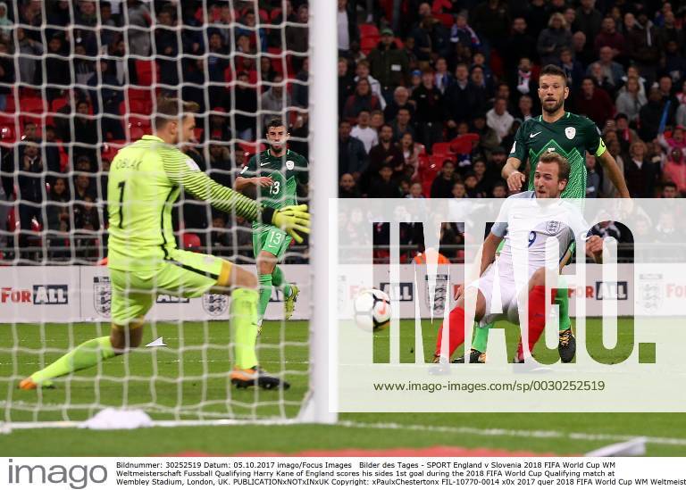 - SPORT England v Slovenia 2018 FIFA World Cup WM Weltmeisterschaft Fussball Qualifying Harry Kane of England scores his sides 1st goal during the 2018 FIFA World Cup Qualifying match at Wembley Stadium, London, UK. Content Not Available For UK Newspapers