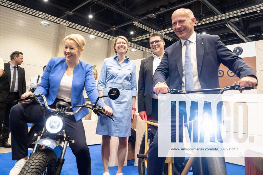 IFA, The Governing Mayor of Berlin, Kai Wegner, Senator for Economic Affairs Franziska Giffey Kai Wegner and Franziska Giffey on 1 September at the opening tour of IFA 2023, 1 9 2023 Berlin Berlin GER