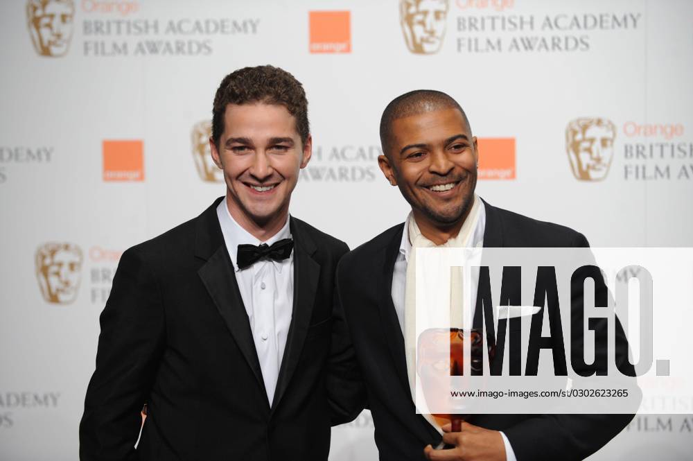 The Orange British Academy Film Awards held at the Royal Opera House, 2009 Shia LaBeouf and Noel Clarke poses at the winner s board in the press room at the Orange British Academy Film Awards held at the Royal Opera House, Covent Garden, London, England. February 8th 2009, Credit:Ian Gavan Avalon England, London