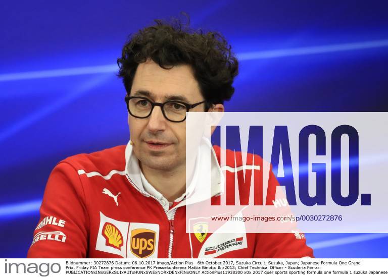 6th October 2017, Suzuka Circuit, Suzuka, Japan; Japanese Formula One Grand Prix, Friday FIA Team press conference PK Pressekonferenz Mattia Binotto & x2013; Chief Technical Officer - Scuderia Ferrari ActionPlus11938300