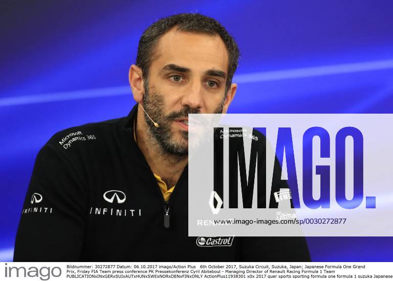 6th October 2017, Suzuka Circuit, Suzuka, Japan; Japanese Formula One Grand Prix, Friday FIA Team press conference PK Pressekonferenz Cyril Abiteboul - Managing Director of Renault Racing Formula 1 Team ActionPlus11938301