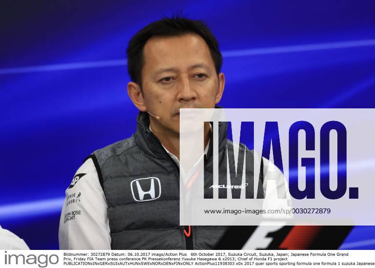6th October 2017, Suzuka Circuit, Suzuka, Japan; Japanese Formula One Grand Prix, Friday FIA Team press conference PK Pressekonferenz Yusuke Hasegawa & x2013; Chief of Honda F1 project ActionPlus11938303