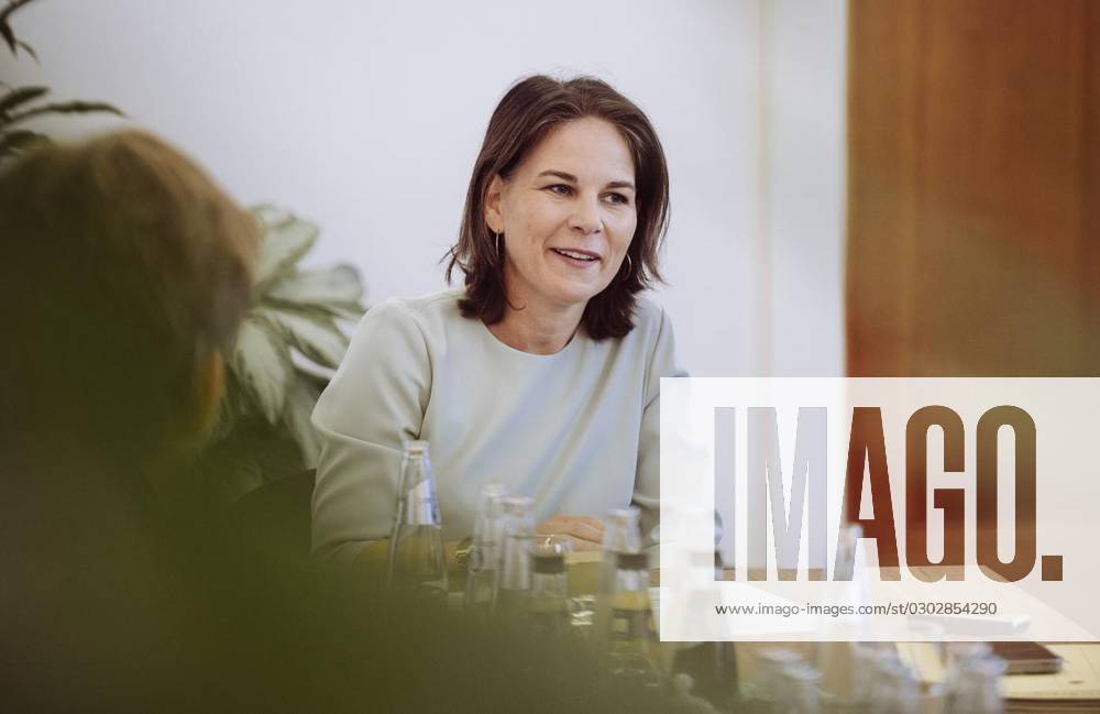 Annalena Baerbock (Bündnis 90 Die Grünen), Bundesministerin des Auswärtigen, gibt der Funke Mediengruppe am 05.09.2023 ein Interview in ihren Büroräumen im Auswärtigen Amt. Politik Deutschland Berlin Berlin