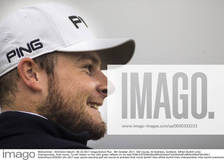 8th October 2017, Old Course, St Andrews, Scotland; Alfred Dunhill Links Championship, final round; Tyrrell Hatton on the 16th green reflects on his lead ActionPlus11939283