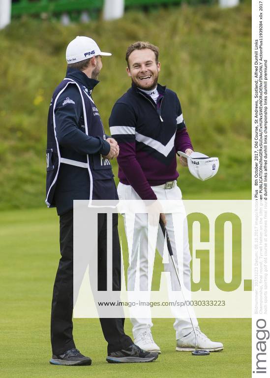 8th October 2017, Old Course, St Andrews, Scotland; Alfred Dunhill Links Championship, final round; Tyrrell Hatton on the 18th green ActionPlus11939284