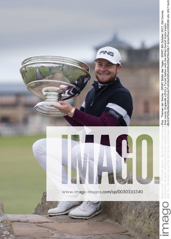 - SPORT 8th October 2017, Old Course, St Andrews, Scotland; Alfred Dunhill Links Championship, final round; England& x2019;s Tyrrell Hatton with the Alfred Dunhill Kinks trophy after his -24 carded win on the Old Course, St Andrews ActionPlus11939300