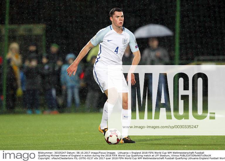 Lithuania v England 2018 FIFA World Cup WM Weltmeisterschaft Fussball Qualifying Michael Keane of England in action during the 2018 FIFA World Cup Qualifying match at LFF Stadium, Vilnius Content Not Available For UK Newspapers